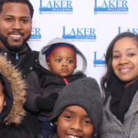 family in photo booth